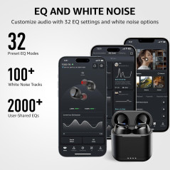 TOZO T6 Wireless Earbuds - Bluetooth, Stereo Sound, 50H Playtime, AI Call, Wireless Charging, IPX8 Waterproof