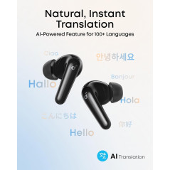 Soundcore P31i by Anker – Écouteurs sans fil Bluetooth, ANC adaptatif, Hi-Res, 50H, Traduction, IP55 Noir