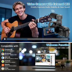 Caméra Vidéo 8K 2025 Ultra HD 88MP Wifi Vlogging YouTube