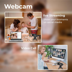1080P Digital Camcorder with 18X Zoom, Fill Light & 3 Rotatable Screen
