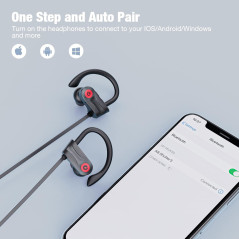 Boean Bluetooth Headphones - 16H Playtime, Waterproof IPX7, Deep Bass