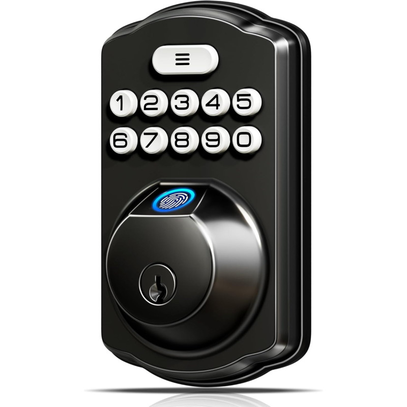 Veise KS02A Fingerprint Keyless Door Lock – Auto Lock, Biometric Keypad