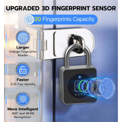 Cadenas Biométrique eLinkSmart Bluetooth - Sans Clé, Étanche