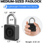 eLinkSmart Cadenas Biométrique Sans Clé, Bluetooth, Résistant Intempéries pour Casier Gym, Clôture, Extérieur eLinkSmart Cadenas Biométrique Sans Clé, Bluetooth, Résistant Intempéries pour Casier Gym, Clôture, Extérieur