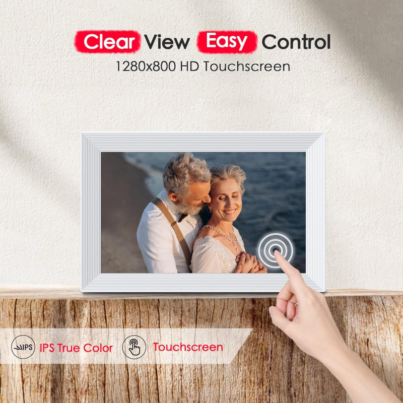 10.1 Frameo Digital Picture Frame WiFi HD Touchscreen 32GB Storage