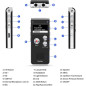 Digital Voice Recorder 16GB USB Rechargeable Dictaphone with Playback for Lectures - Compact Tape Recorder Digital Voice Recorder 16GB USB Rechargeable Dictaphone with Playback for Lectures - Compact Tape Recorder