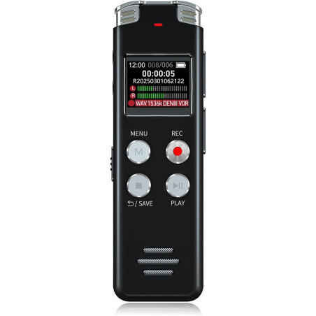 64GB Digital Voice Recorder Portable Mini MP3 Player with USB, Voice Activated for Lectures, Meetings, Interviews