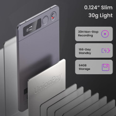 Enregistreur Vocal IA 64GB, Transcription & Annulation de Bruit