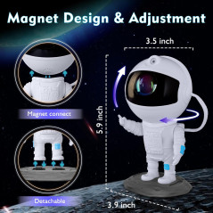 Projecteur Astronaute Galaxy LED 8 Couleurs avec Télécommande - Décor Enfants & Cadeau Fête
