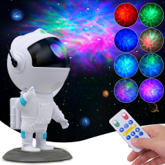 Astronaut Galaxy Projector with 8 Colors LED & Remote – Kids Room Decor
