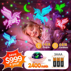 Projecteur Licorne Rotatif - Jouet Lumineux Fille 4-6 ans