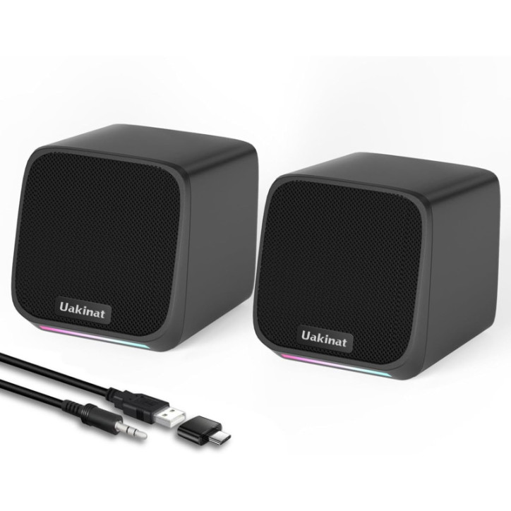 USB Powered Desktop Computer Speakers with 3.5mm Aux - Small PC Speakers for Desktop USB Powered Desktop Computer Speakers with 3.5mm Aux - Small PC Speakers for Desktop