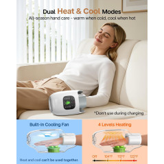 Hand Massager with Heat & Compression – 9 Modes for Arthritis Relief