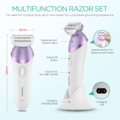 Rasoir Électrique VOYOR 4-en-1 pour Femme - Bikini & Corps
