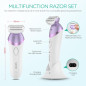 VOYOR 4-in-1 Women's Electric Bikini Trimmer & Foil Shaver with 4 Heads, Massage, Cleansing, 2 Speeds - Purple VOYOR 4-in-1 Women's Electric Bikini Trimmer & Foil Shaver with 4 Heads, Massage, Cleansing, 2 Speeds - Purple