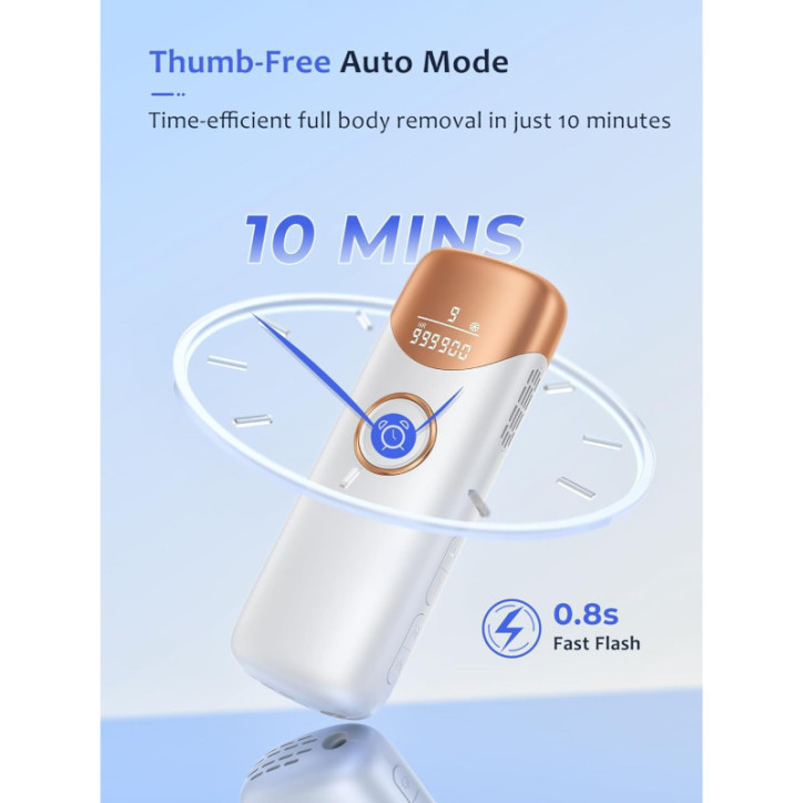 Ubroo Épilateur Laser IPL avec Refroidissement 5℃, Épilation Domicile pour Corps, Jambes, Aisselles (Or) Ubroo Épilateur Laser IPL avec Refroidissement 5℃, Épilation Domicile pour Corps, Jambes, Aisselles (Or)