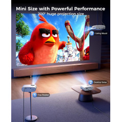 Mini Projecteur ELEPHAS 7000L HD 1080P pour Smartphone et TV