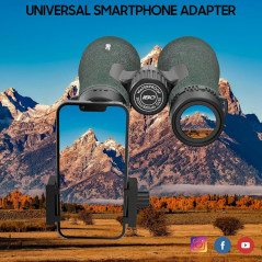 Jumelles 12x50 UHD Étanches IPX7 avec Adaptateur Téléphone
