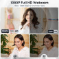 Webcam HD 1080P avec Microphone, Réduction de Bruit, Cache Confidentialité, Objectif Grand-Angle, USB Plug & Play Webcam HD 1080P avec Microphone, Réduction de Bruit, Cache Confidentialité, Objectif Grand-Angle, USB Plug & Play