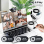 1080P HD Webcam with Mic, Noise Cancellation, Privacy Cover, Wide-Angle, Auto Light, USB Plug & Play (Black) 1080P HD Webcam with Mic, Noise Cancellation, Privacy Cover, Wide-Angle, Auto Light, USB Plug & Play (Black)