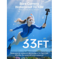 4K Mini Body Action Camera with WiFi, 64GB, Waterproof & Magnetic