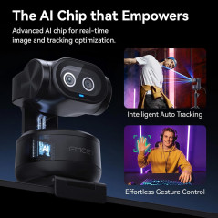 EMEET PIXY 4K AI PTZ Camera with Dual Cameras, Tripod & AI Tracking