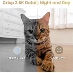 Enabot EBO Air 2S FamilyBot: 2.5K Indoor Pet Camera with Night Vision