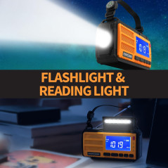 Radio Météo d'Urgence FosPower NOAA avec Batterie Portable 37000mWh