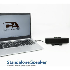 Cyber Acoustics CA-2890 USB Speaker Bar – Stereo, Clamp-On, USB Powered