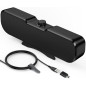 Cirqon Black Desktop Computer Speakers with Volume Knob, Sturdy Clamp, Compact Design, USB/USB-C Powered Cirqon Black Desktop Computer Speakers with Volume Knob, Sturdy Clamp, Compact Design, USB/USB-C Powered