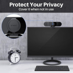 Webcam EMEET C980 PRO 1080P Micro, Haut-Parleurs, 3-en-1