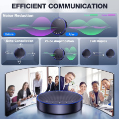 EMEET M3 Bluetooth Speakerphone - Zoom Certified, 18H Talk, 4 AI Mics