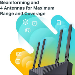 Routeur WiFi 6 TP-Link Archer AX10, Dual Band, 4 ports Gigabit, MU-MIMO, Contrôle Parental, Alexa Compatible