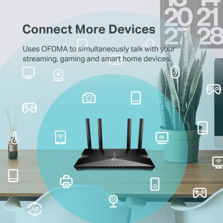 TP-Link Archer AX10 Smart WiFi 6 Router – Dual Band, 4 Gigabit LAN, Beamforming, MU-MIMO, Alexa Compatible