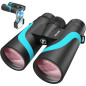 Jumelles 15x55 UHD Bleues avec Adaptateur Téléphone, Prisme BAK4, Étanches, Légères, Idéales Birdwatching Jumelles 15x55 UHD Bleues avec Adaptateur Téléphone, Prisme BAK4, Étanches, Légères, Idéales Birdwatching