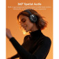Casque Bluetooth 6.0 Bmani ANC hybride, 120h, 6 micros ENC, audio 360°, pour voyage et jeu Casque Bluetooth 6.0 Bmani ANC hybride, 120h, 6 micros ENC, audio 360°, pour voyage et jeu