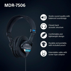 Casque Sony MDR7506 Pro à Membrane Large – Qualité Audio