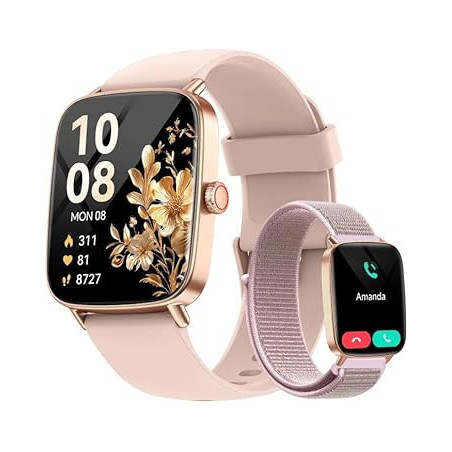 Montre Connectée Femme 1.85 HD Fitness Tracker IP68 Étanche