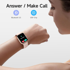 Montre Connectée Femme 1.85 HD Fitness Tracker IP68 Étanche