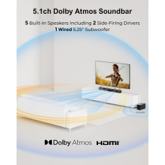 Barre de Son Surround ULTIMEA 5.1CH 300W Dolby Atmos 2026