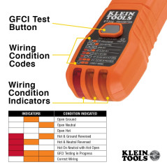 Klein Tools ET310 : Testeur de Circuit AC avec GFCI intégré