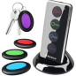 Key Finder Locator - 80dB Wireless RF Tracker for Keys, Pets, Luggage, Wallet, Phone, 131ft Range, 1 Transmitter & 4 Receive Key Finder Locator - 80dB Wireless RF Tracker for Keys, Pets, Luggage, Wallet, Phone, 131ft Range, 1 Transmitter & 4 Receive