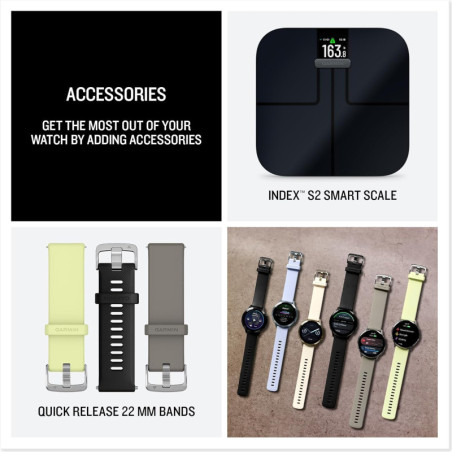 Garmin Venu® 4, 45mm, Montre GPS Santé & Fitness Avancée, Écran Coloré, Lampe Intégrée, 12 Jours Batterie, 2 Bracelets