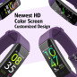 ZURURU Tracker Fitness Étanche Moniteur Santé Sommeil Pression Cardiaque Homme Femme Violet ZURURU Tracker Fitness Étanche Moniteur Santé Sommeil Pression Cardiaque Homme Femme Violet