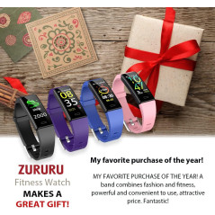 ZURURU Tracker Fitness Étanche : Tension, Sommeil, Pas & Calories