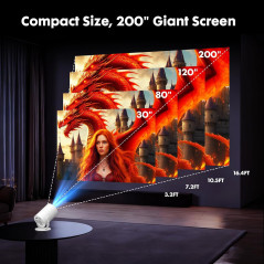 Mini Projector with WiFi, Bluetooth & Android 12 | 1080P Portable PM