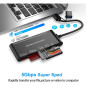 7-in-1 USB C Card Reader Hub for SD, CF, Micro SD, XD, MS Cards - USB 3.0 Compatible with Windows, Mac, Linux, Android