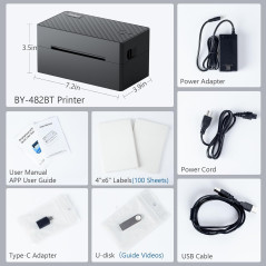 PEDOOLO 4x6 Bluetooth Thermal Label Printer for Shipping & Packages