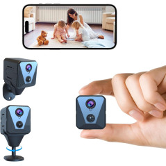 Funstorm 2025 4K HD Mini Nanny Cam – WiFi, Night Vision & 100-Day Battery