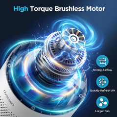 MOOKA Air Purifier for Large Room up to 1076ft², H13 True HEPA Filter, Odor & Smoke Remover, Night Light - B-D02L White